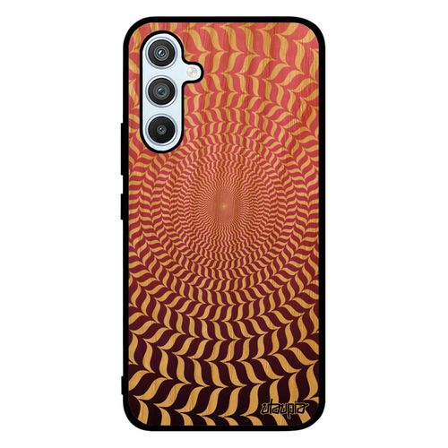 Coque Pour Samsung Galaxy A54 Bois Silicone Illusion D'optique Etui Art Visuel Rond Effet Magique Rose Spirale Cercle 4g Geometrique