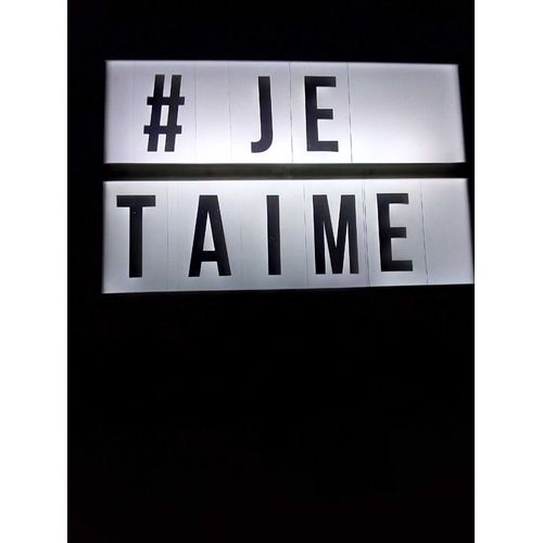 Boîte À Message Lumineuse À Pile + 59 Lettres Et Chiffres