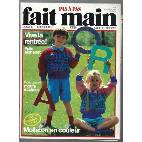 Pas A Pas - Fait Main N°9 Septembre 1985 - Coudre - Crocheter - Idees - Creer -Broder