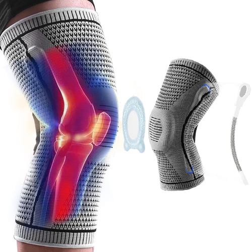 Genouillère avec stabilisateurs latéraux, genouillère professionnelle pour  homme et femme, genouillère de compression 3D, pour soulager les douleurs  articulaires (XL, gris, 1)