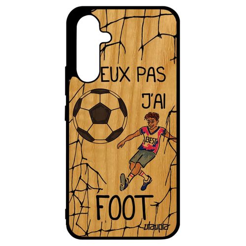 Coque Humour J'peux Pas J'ai Foot Samsung Galaxy A34 Bois Silicone Case 4g Rose Antichoc Drole Humoristique Comique Coupe D'europe