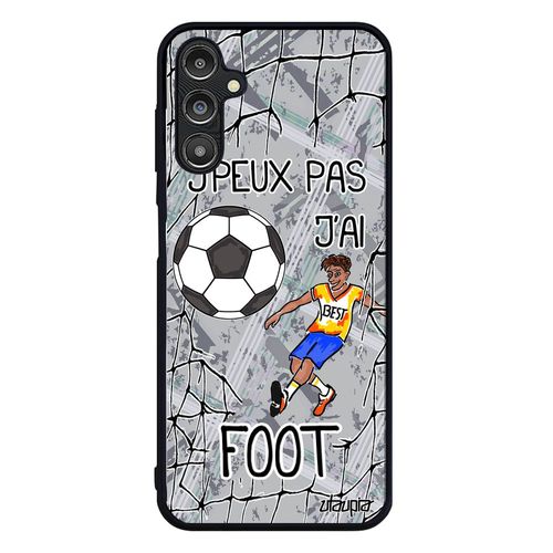 Coque Samsung Galaxy A14 4g 5g En Silicone J'peux Pas J'ai Foot Case Humour Alu De Protection Gris Coupe Du Monde Unique Smartphone