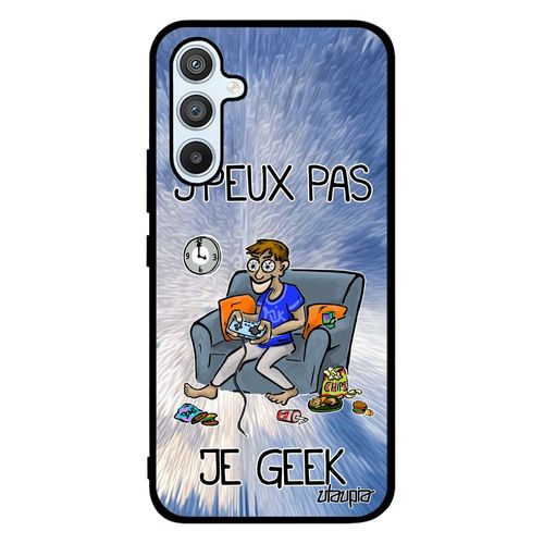 Coque J'peux Pas Je Geek Pour Samsung Galaxy A54 Silicone Console Case Play Drole Souple Bleu Dessin Telephone Jpeux Texte Comique