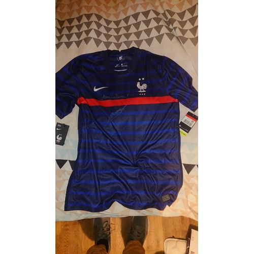 Maillot De L'équipe De France De Football Dédicacé Par Le Champion Du Monde Marcel Desailly