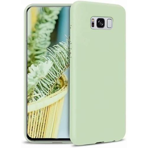 Compatible Avec Les Coque Samsung Galaxy S8 Souple Tpu Silicone Liquide Coquille Anti-Choc Anti-Rayures Anti-Dérapante Original Housse Etui-Vert