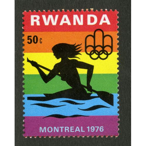 Timbre Non Oblitéré Rwanda, Montreal 1976, 50c