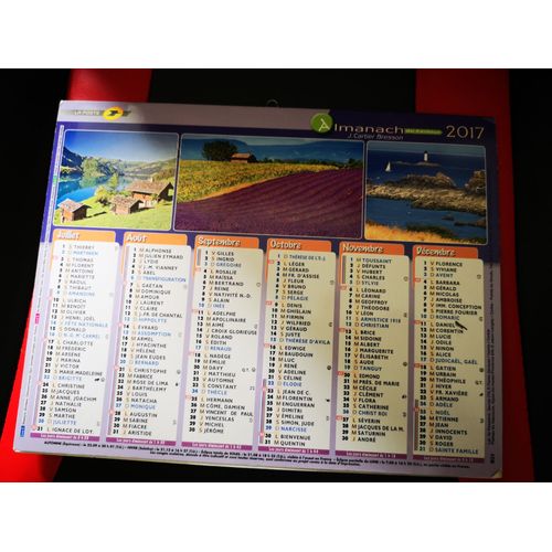 Calendrier De La Poste - 2017 - Département Du Lot