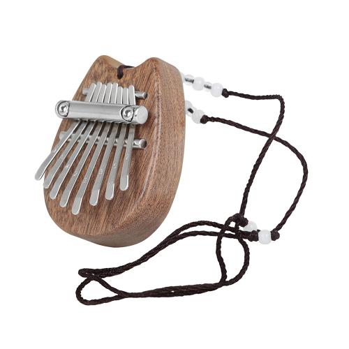 8 Touches Mini Hibou Kalimba Pouce Piano Portable Exquis Doigt Harpe Facile À Apprendre Musical Instrument Mbira Débutant