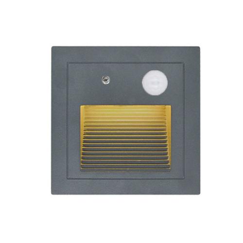 Émettre De La Couleur Motion Sensor Grey Color Warm White 3000k Détecteur De Mouvement Ip65 Pir Led, Capteur De Lumière, Escalier, Applique Murale Étanche, Lampe D'angle, Jardin, Extérieur