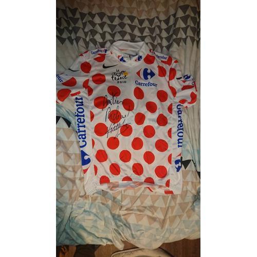 Maillot Du Meilleur Grimpeur Du Tour De France Dédicacé Par Richard Virenque