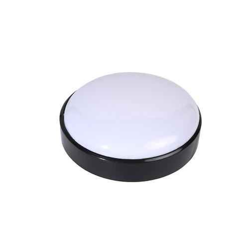 Émettre De La Couleur Round Black Puissance 16w Color Cold White Plafonnier Led Imperméable Au Design Minimaliste Moderne, Éclairage D'extérieur, Idéal Pour Une Entrée, Une Véranda, Une Cour Ou Une Salle De Bain, Un Balcon Ou Une Cuisine