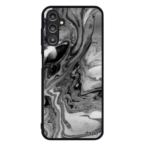 Coque Samsung Galaxy A14 4g 5g Silicone Peinture Decoratif Telephone Dessin Matiere Gris Authentique Motif Jolie Etui Effet Marbre