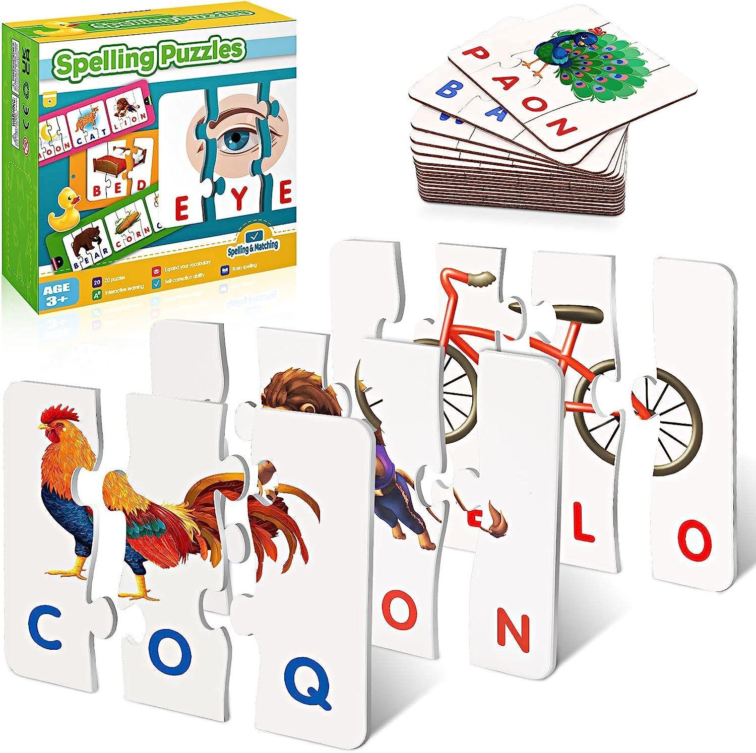 Jouet Enfant 3 4 5 6 7 Ans, Jouet Fille 3-7 Ans Apprendre a Lire Jeu  Alphabet Cadeaux de Noël Jeux Éducatifs 3-7 Ans Puzzle Enfant 3-7 Ans  Montessori d'anniversaire Cadeau Garcon 3-7 Ans