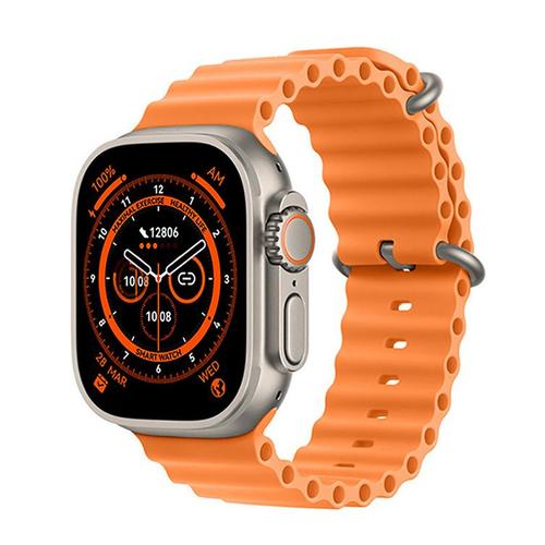 Montre Connectée Étanche Et Sportive T900 Ultra Avec Ceinture Marine - Orange