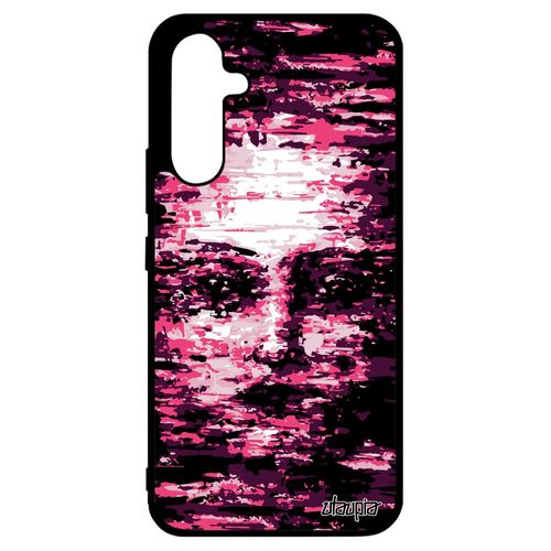 Coque Samsung Galaxy A34 En Silicone Portrait Bumper Fille Femme Rose Art Rigide Antichoc Etui Peinture A L'huile Artistique Miroir