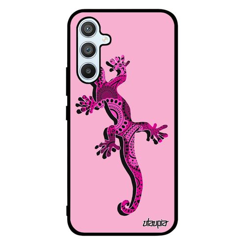 Coque Samsung Galaxy A54 En Silicone Salamandre Boheme De Protection Pas Cher Tribal Azteque Amour Rose Tendance Telephone Lezard