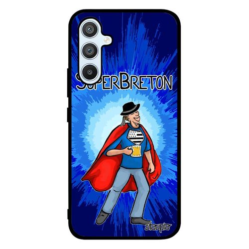 Coque Pour Samsung Galaxy A54 Silicone Super Breton Smartphone Comics Humour Bleu Texte Bande Dessinée Humoristique Telephone Souple