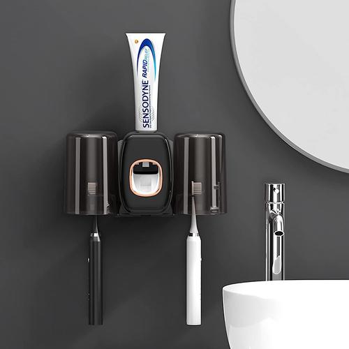 Distributeur de dentifrice automatique et support brosse à dents 2