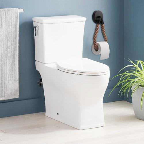Porte Papier Toilette sans Perçage, Vintage Porte Rouleau Papier Toilette,  Noir Mat Support Papier Toilette pour