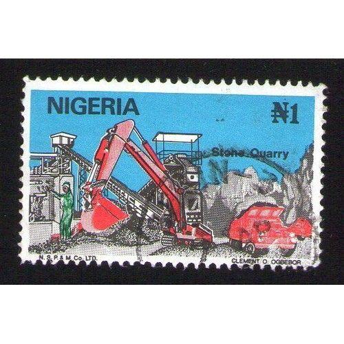 Nigéria Timbre° 497 Carrière De Pierres