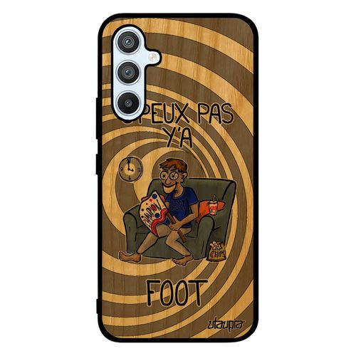Coque Pour Samsung Galaxy A54 Bois Silicone J'peux Pas Y'a Foot Jpeux Supporter Je Housse Texte Humoristique Humour Etui Gris 4g Tpu