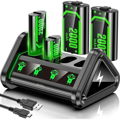 4 x 2000mAh Batterie Xbox pour Manettes Xbox Series/One/Elite, 3-3