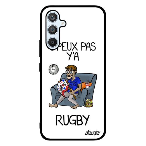 Coque Silicone Pour Samsung Galaxy A54 J'peux Pas Y'a Rugby Mobile Supporter Alu Antichoc Bande Dessinée Pas Cher Blanc Xv De France