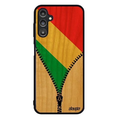 Coque Samsung Galaxy A14 4g 5g Bois Silicone Drapeau Congo Brazzaville Congolais Tpu Portable Football Bumper Foot Jo Rigide Noir De