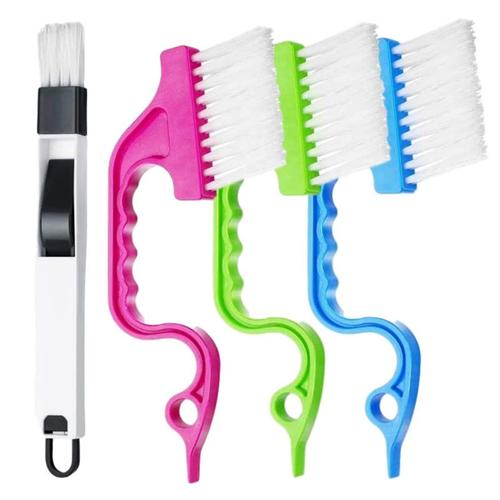 4 pièces à main rainure outils de nettoyage porte fenêtre piste brosses de nettoyage  climatisation obturateur brosses de nettoyage CJL-SHAW