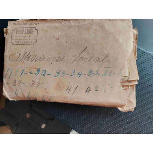 Vieux Papiers Documents Anciens : Quittancs Diverses Et Coupons Annees1930 Toulouse
