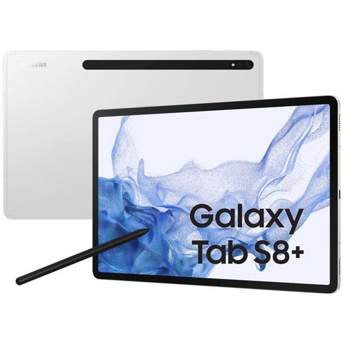 Samsung Galaxy Tab S8+ WiFi SM-X800 128 Go 31,5 cm (12.4``) Qualcomm Snapdragon 8 Go Wi-Fi 6 (802.11ax) Android 12 Argent
