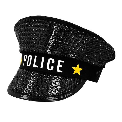 Casquette Police Scintillante Adulte