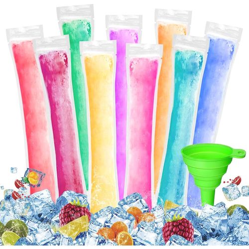 200 Pcs Sacs De Popsicle Sacs De Formes De Popsicle Glacés Sans Bpa Pour Yaourt Glace Bonbons Crème Glacée Party (5.5 X 28 Cm)
