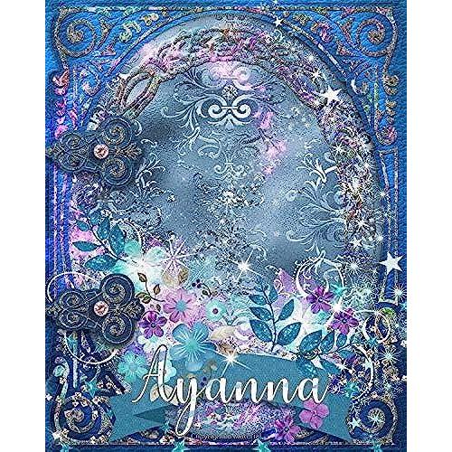 Ayanna: Ayanna Notebook, Blue And Purple Girls Journal, Personalized Name Gift, Wide Ruled For School, Diary, Creative Writing, Notes