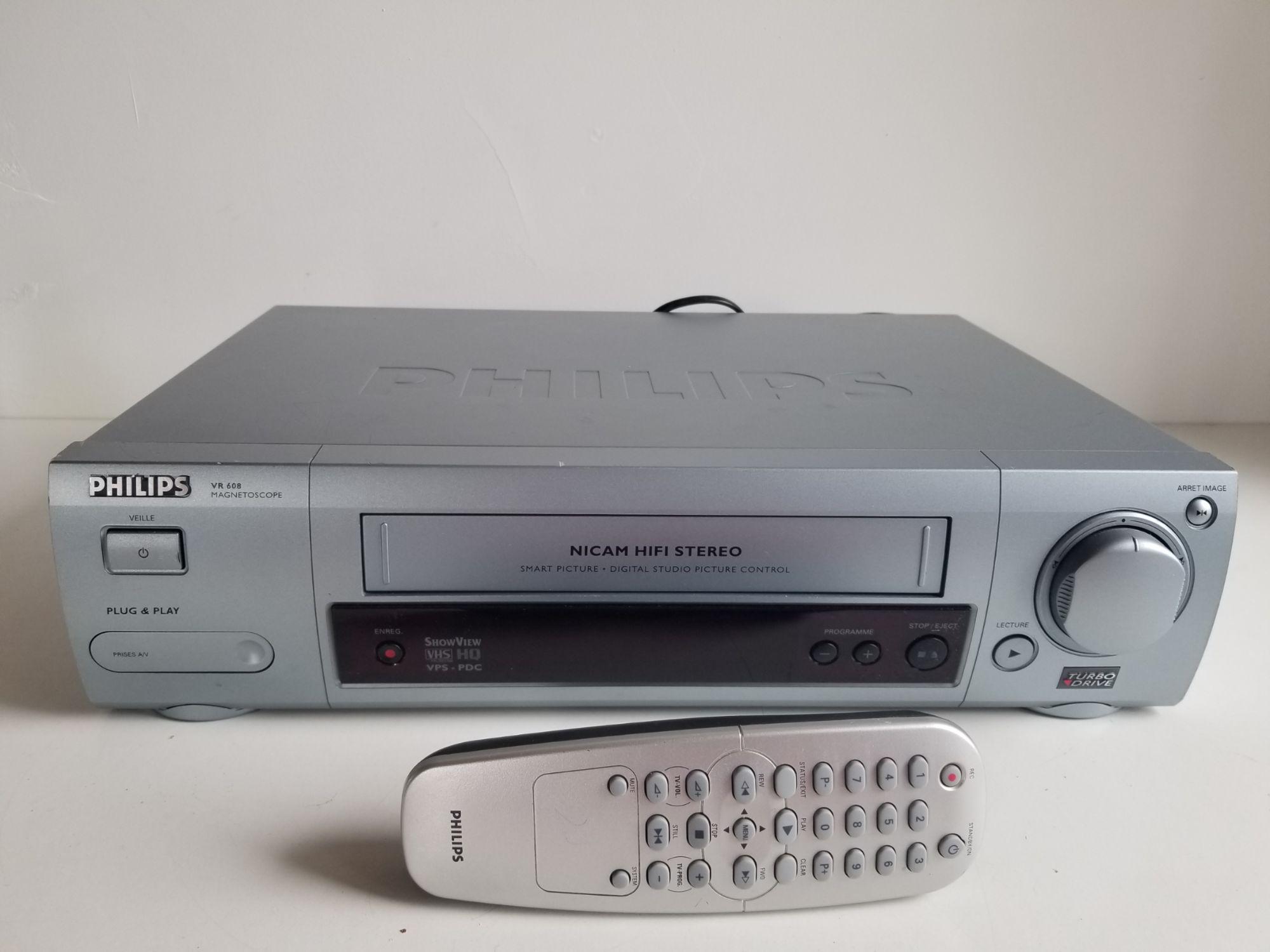 Magnetoscope VHS Phillips VR 608 - lecteur dvd