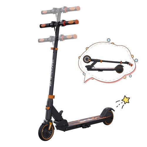 Rcb Trottinette Électrique Enfant Pliable - Scooter Electrique Ultra Léger - Vitesse Max 20km/H - 250w - Cadeau Super - Orange