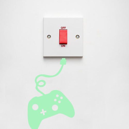 Stickers interrupteur pour machine de jeu lumineux Autocollants Muraux Mural Stickers pour Chambre Salon Mur TV