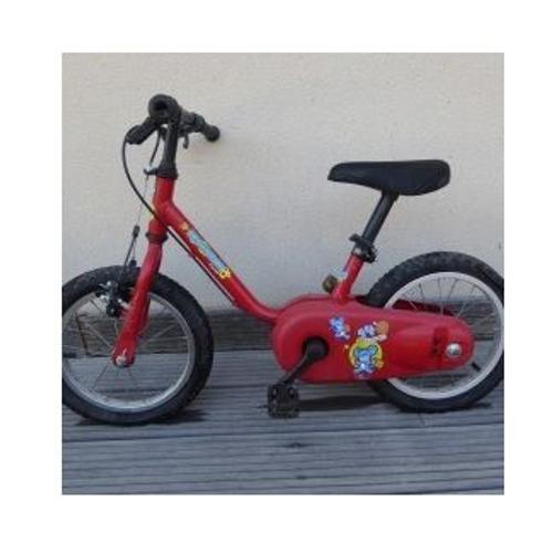 Velo Btwin Rouge 14 Pouces Bicyclette Rouge Decathlon Petit Enfant Tres Solide 14"