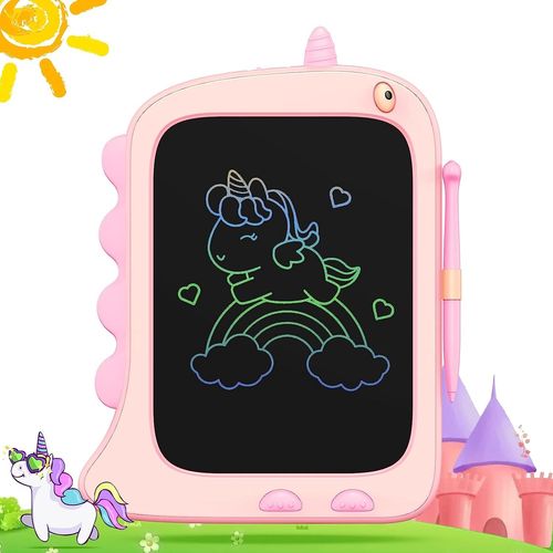 Tablette D'écriture Lcd De 8,5 Pouces(Rose), Tablette Graphique, Ardoise Magique, Tablette Dessin Enfant De 2 3 4 5 6 7 Ans Filles Et Garçons Cadeau D'anniversaire Pour Les Enfants Dinosaure Jouets