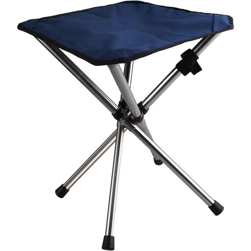 Tabouret Pliant Segrehy – Alliage D’aluminium Doré – Tissu Noir – Hauteur 31 Cm – Pour Camping, Pêche, Pique-nique
