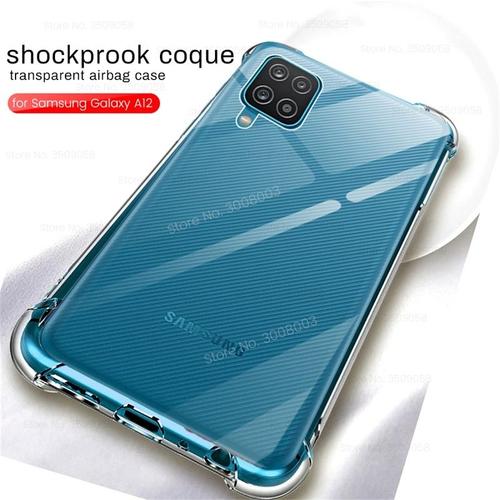 Coque De Téléphone Samsung A12 En Silicone Étui De Protection Airbag Transparent Pour Samsung Galaxy A12 Sm-A125f/Ds 6.5 Pouces