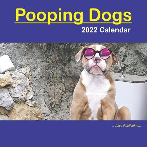 Pooping Dogs 2022 Calendar: Funny Dog Lover Mini, Daily Calendar, Gag Joke Gift Idea For New Year, Shaming, Women, Men, Crazy Lady, Birthday, White ... Valentine (Nature Calls Crappin Pooches)