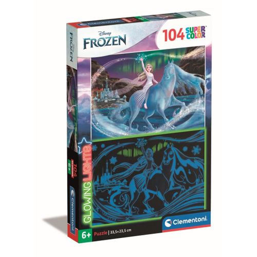 Puzzle Enfant Glowing Lights 104 Pièces - La Reine Des Neiges 2
