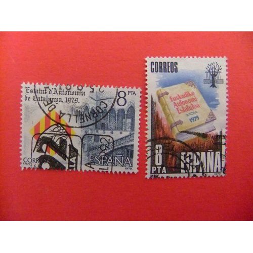 31 Espagne 1979 / Autonomies - Catalogne Et Pays Basque / Edifil 2546 / 2547 Fu Yvert 2192 / 2193 Fu