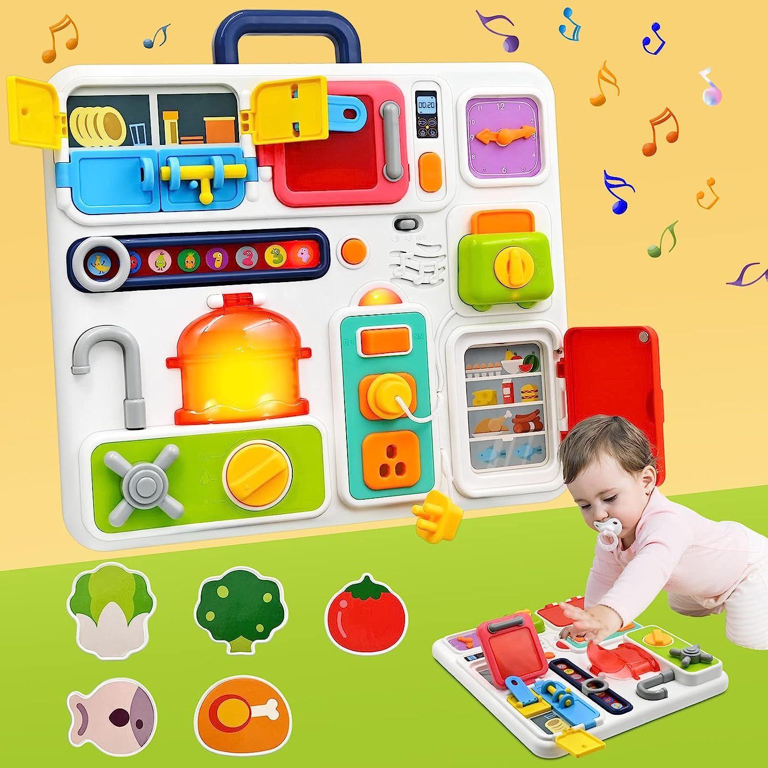Panier de courses pour enfants - Parfait pour les enfants de 1 à 3 ans  Ensemble de cuisine pour tout-petits et filles plus âgées Jouet Nourriture