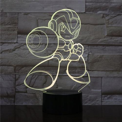 Veilleuse Megaman Romain Lampe Led 3d Pour La Chambre