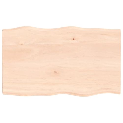 Vidaxl Dessus De Table Bois Chêne Massif Non Traité Bordure Assortie