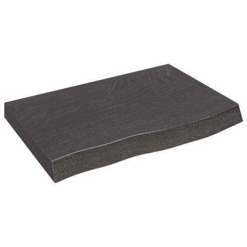 Vidaxl Étagère Murale Marron Foncé Bois Chêne Massif Traité