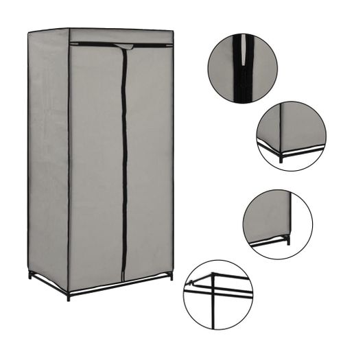 Vidaxl Garde-Robe Gris 75x50x160 Cm
