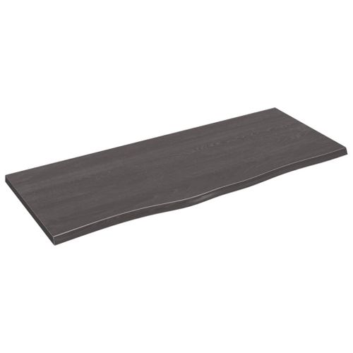 Vidaxl Étagère Murale Marron Foncé 100x40x2cm Bois Chêne Massif Traité
